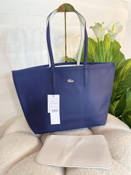 حقيبة لاكوست دبل فيس مختومة حجم كبير