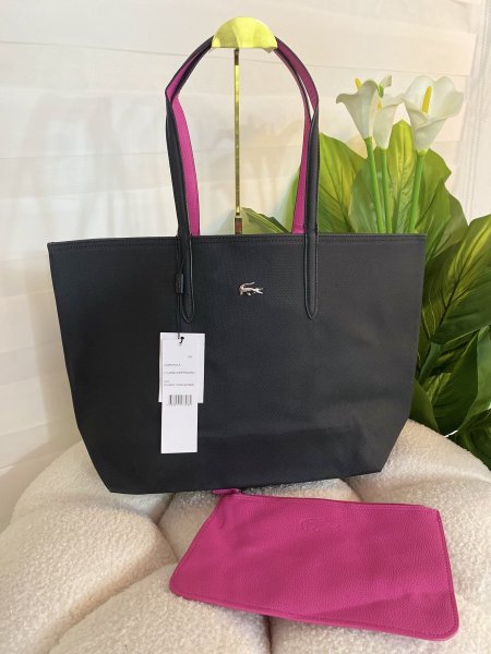 حقيبة لاكوست دبل فيس مختومه حجم كبير ✨