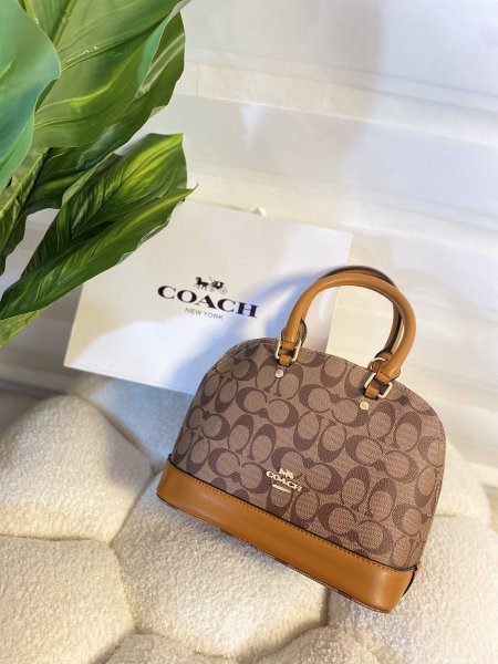 حقيبة كوتش مختومة قاعدة 29 سم/KHAKI /BROWNمع علبة ماستر كوبي ✨