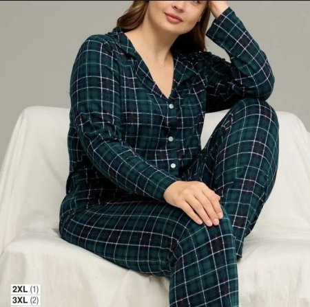 بيجامة ربيعية ازرار بيج سايز (حجم كبير)