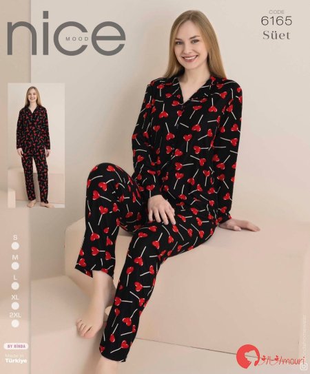 بيجامة ربيعه بزرار حلويات🍭