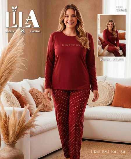 بيجامة ربيعية بلوزة بيج سايز ( حجم كبير)