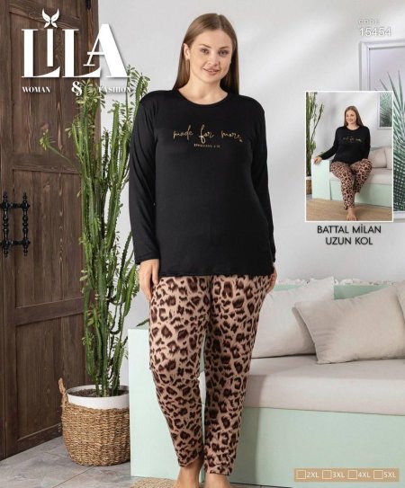 بيجامة ربيعية بلوزة بيج سايز(حجم كبير)