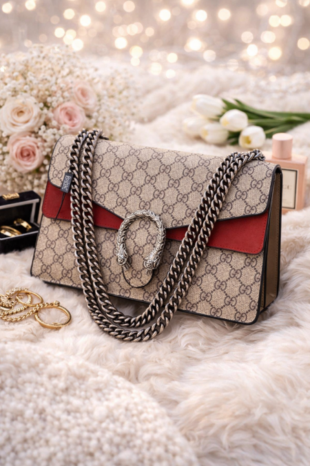 حقيبة جوتشي مختومة قاعدة 28 سم مع علبة