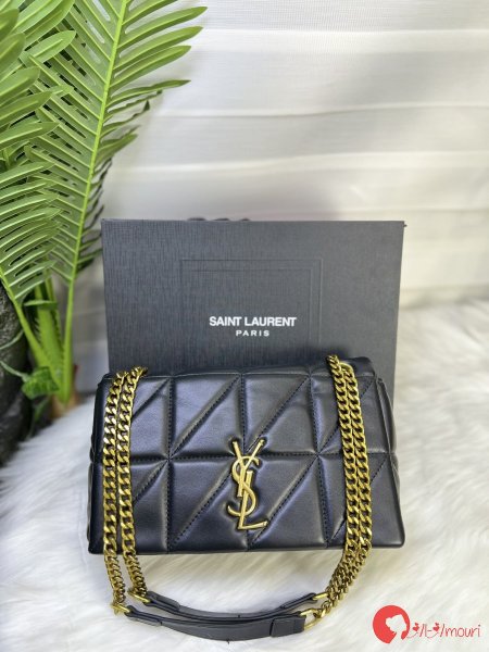 كروس YSL مختومة لون اسود هاردوير ذهبي قاعدة 25 سم مع علبة