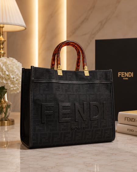 حقيبة FENDI لون الأسود مختومة ماستر كوبي