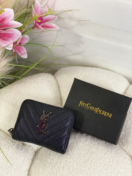 جزدان YSL أكسسوار أسود كافيار