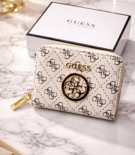 محفظة GUESS للبطاقات والنقود مع علبة