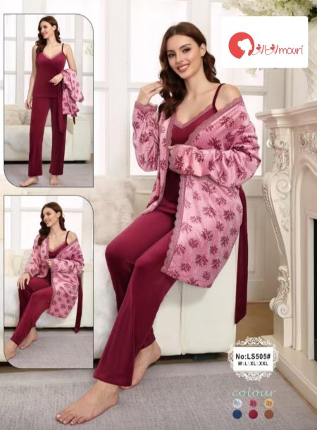 بيجامات 3 قطع شتوي