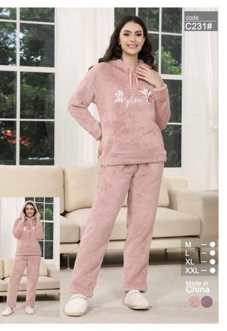 بيجامة فرو بلوزة