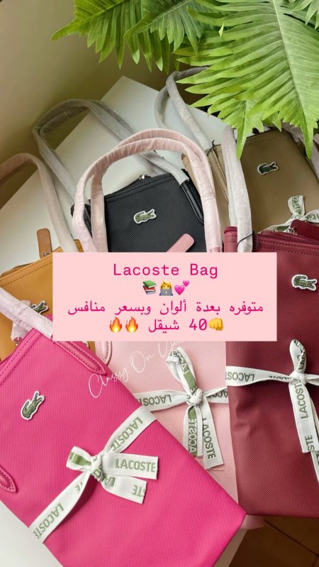 حقيبة لاكوست وجه واحد 📚👩‍💻💕